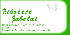 nikolett zabolai business card
